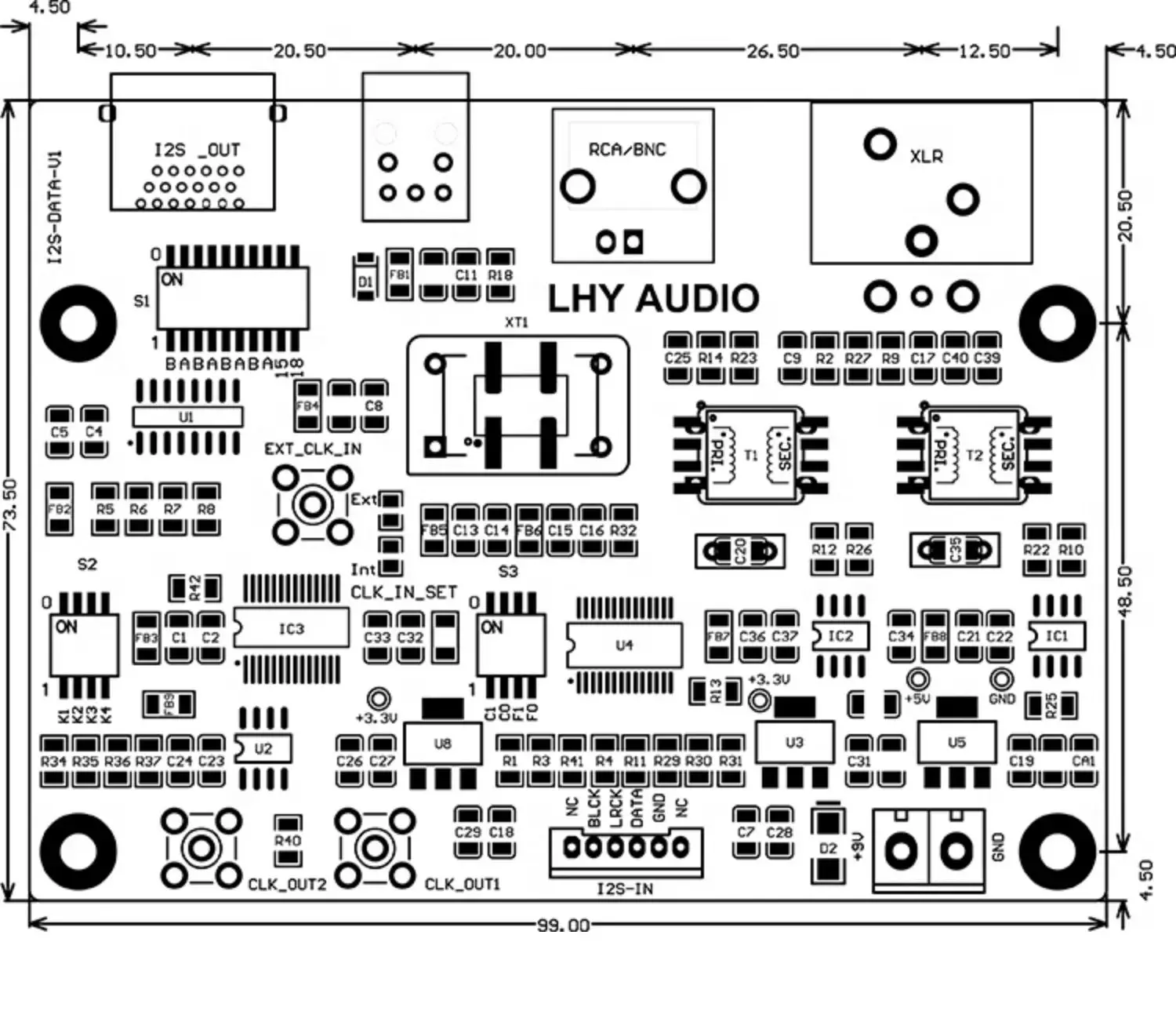 Nv archer cdpro2 cdm3/4/9 Plattenspieler digitale Ausgangs karte iis zu koaxialen i2s spdif pll Uhr
