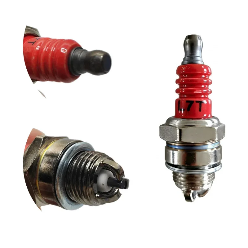 1-10PCS High-Performance Spark Plug L7T 3-sided Pole for Gasoline Chainsaw and Brush Cutter Garden Power Tool Accessories