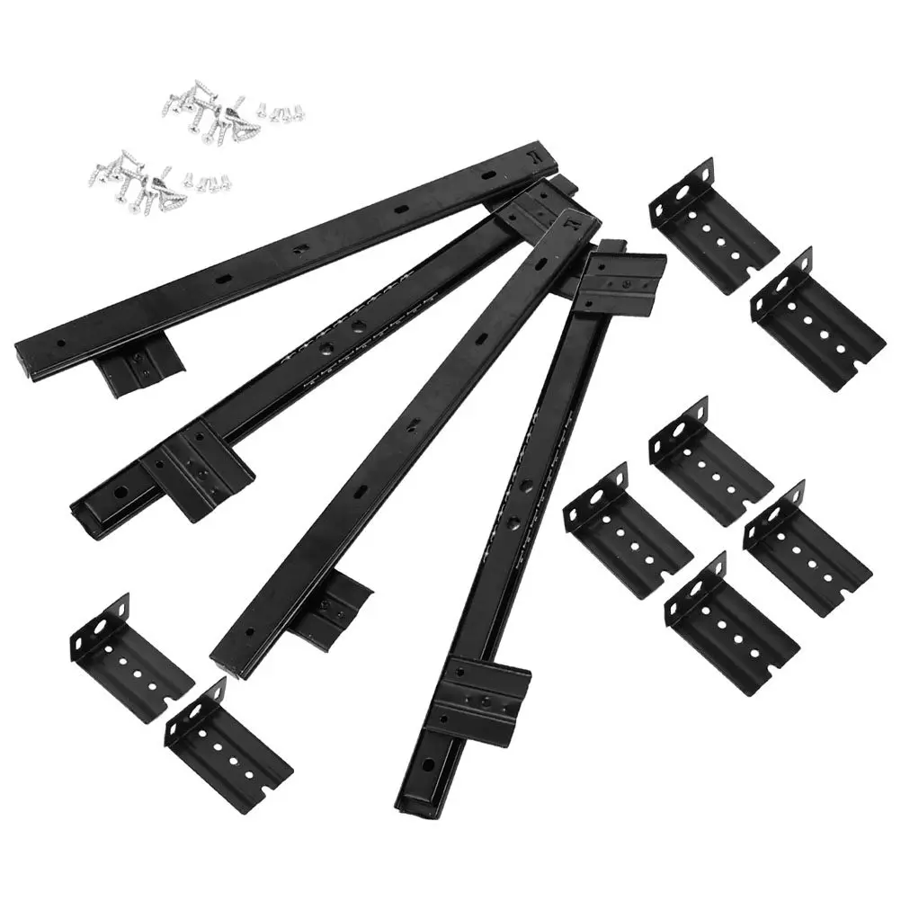 1Set Keyboard Drawer Slide 27Inch Keyboard Slide Out Tray Cold Rolled Steel Stable Heavy Duty Drawer Rails Replacement Guide