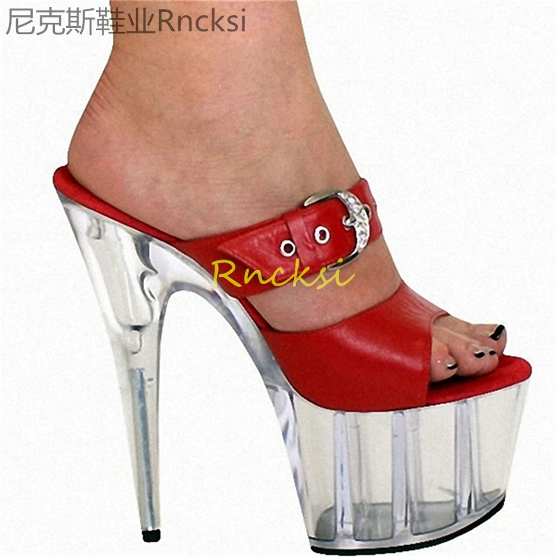 15cm With a thin line, women wear summer open-toed women's shoes, fashion transparent high-heeled shoes, women's shoes