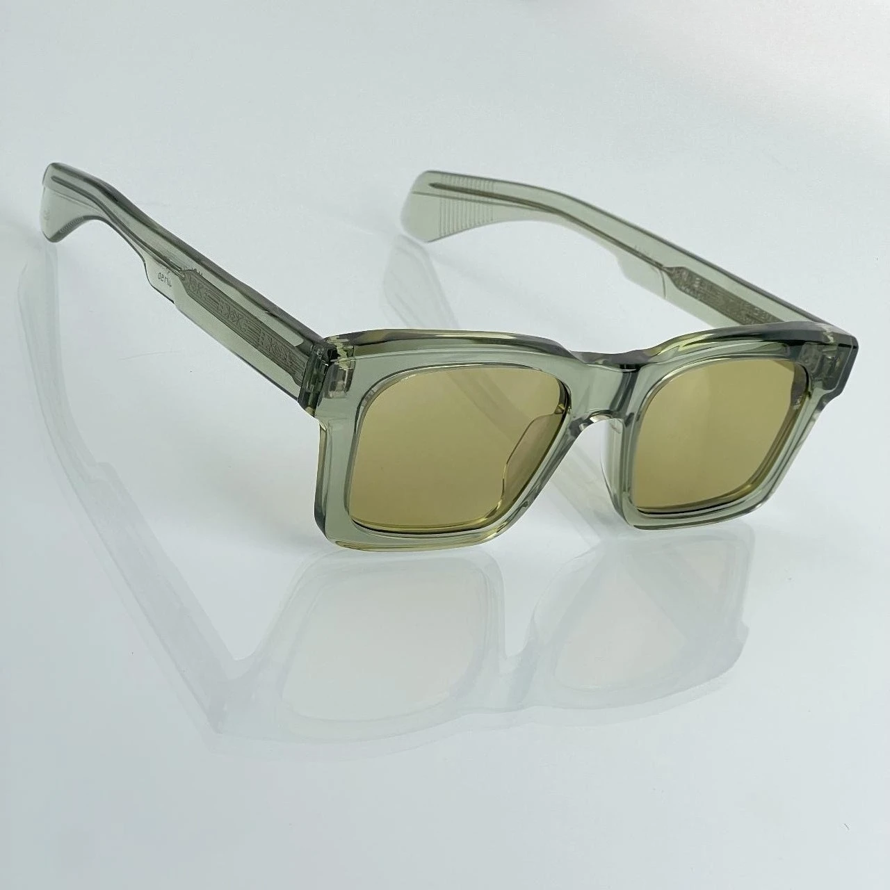 Retro High‑Quality Men's Square Sunglasses Japanese Handmade Fashion Shades UV400 Casual Driving Eyewear With Case