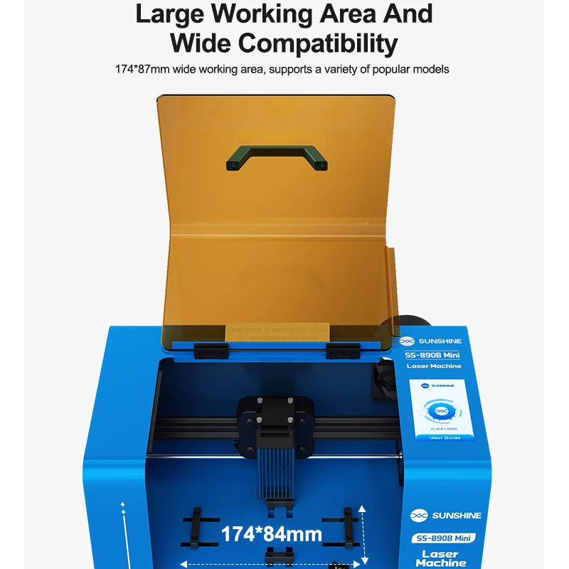 SUNSHINE SS-890B Mini-laserschermverwijderingsmachine kan achterglas, beugels en andere componenten verwijderen in verschillende kleuren