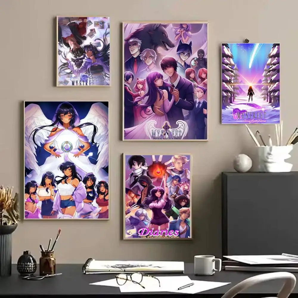 Anime A-Aphmau Movie Linen Canvas Poster Wall Art Prints for Living Room Bedroom Office Home Decoration Gift