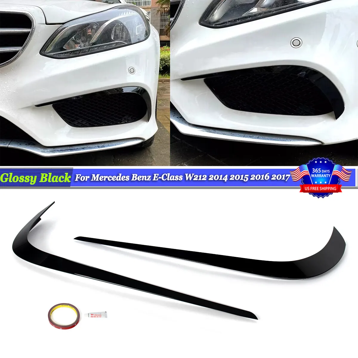 

Fog Light Eyebrow Trim For Mercedes-Benz E-Class W212 E250 E300 E350 E400 E550 2014-2017 Fog Light Cover Trims Decoration Strip