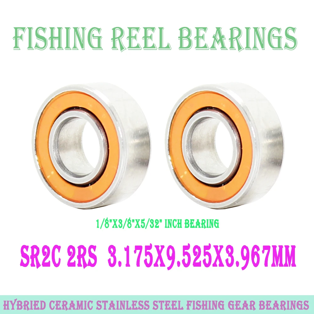 

SR2 2OS Inch Bearing 1/8"x3/8"x5/32" CB ABEC7 Stainless Steel Hybrid Ceramic DRY Ocean Fishing Reels R2 Ball Bearings SR2C