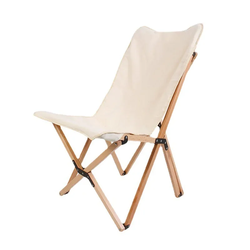 

Outdoor folding chair butterfly chair portable fishing ultra light leisure solid wood folding chair sketching folding stool