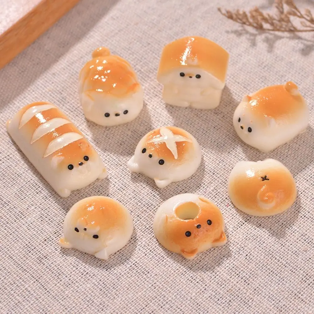 Cute Dog Bread Figurines Miniatures Handicrafts Mini Dog Bread Statue Realistic DIY Decorations Bread Ornaments Window Display