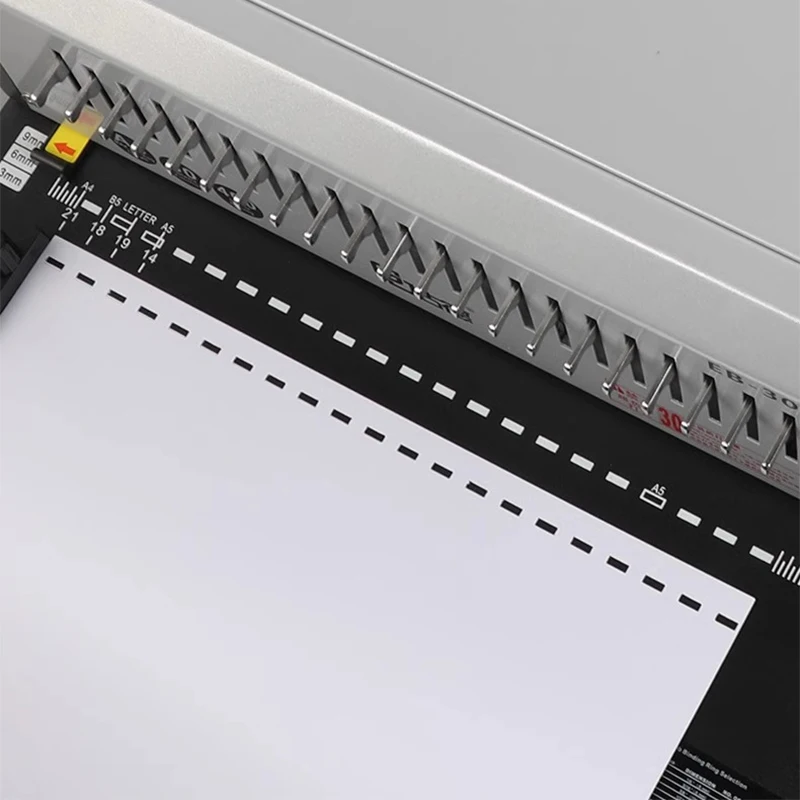 EB-30 Automatic Office Punching Machine 10-Hole Clamp Binding 21-Hole Rubber Ring Contract Tender Document Punch for Business Us