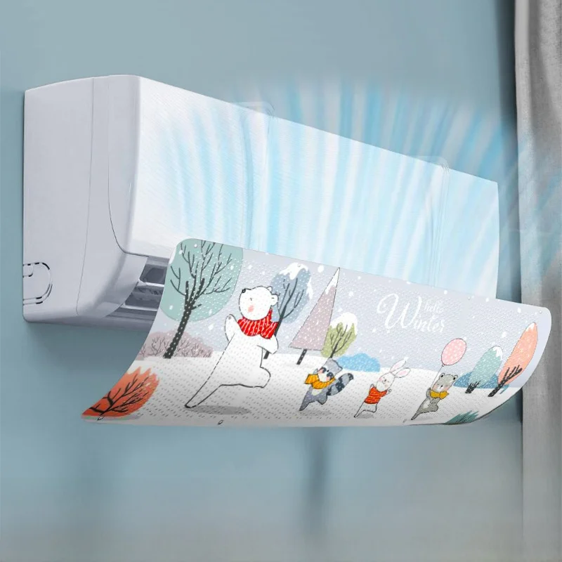 

Adjustable 180 Degree Wind Deflector Wind Guide Cover for Air Conditioner Universal Outlet Shield Wind Blocking Board