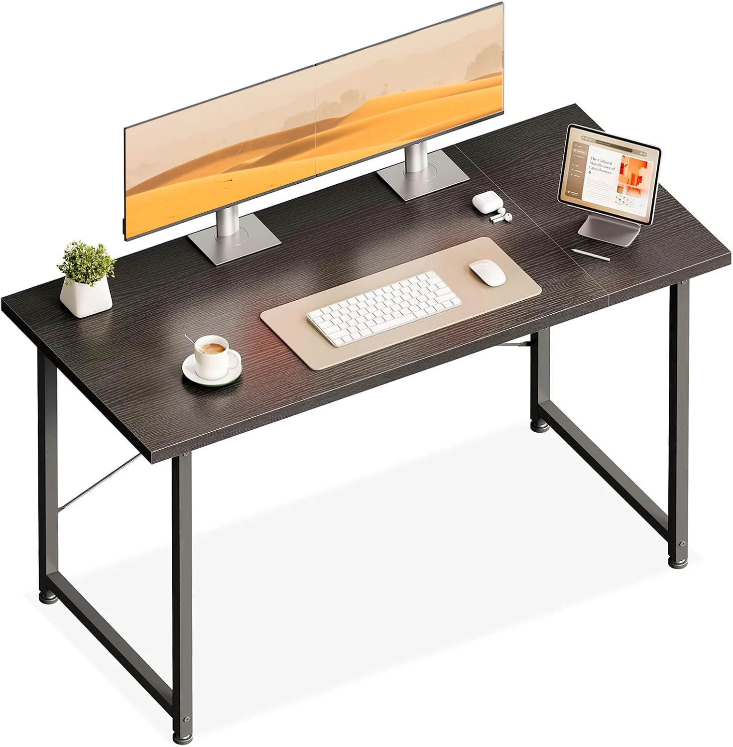 Coleshome Kleiner Schreibtisch, 120 x 48 cm, Computertisch, Schreibtisch und Arbeitsplatz, Arbeitstisch, Bürotisch für Arbeitszimmer, Büro, Schlafzimmer