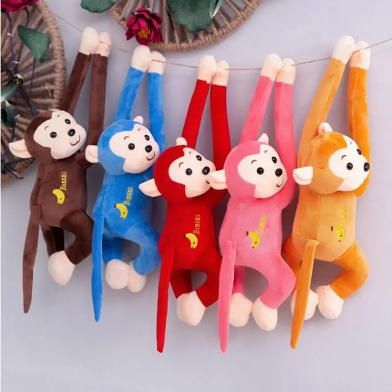Juguete de peluche de mono de brazo largo, muñeco de peluche de chimpancé de Aniaml de dibujos animados, regalo de cumpleaños para niños, niñas, niños, tamaño 45cm