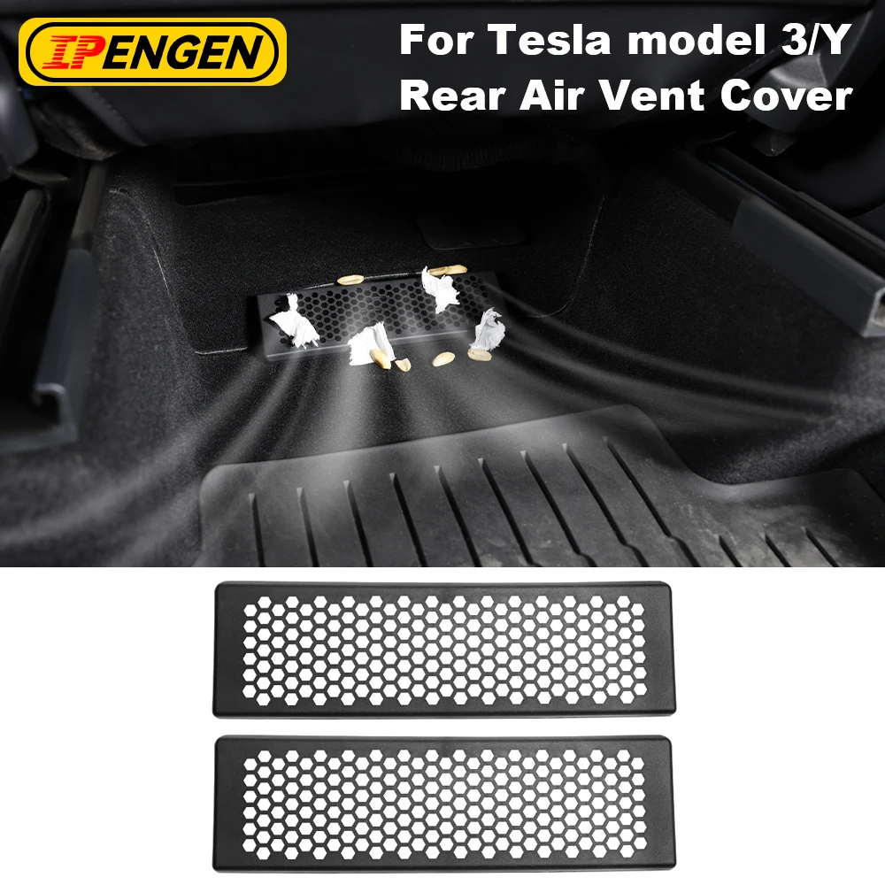 IPENGEN 2pcs for Tesla Model 3 Y Highland Air Outlet Protect Cover Under Seat Anti-dust Modified Parts interior Car Accessories