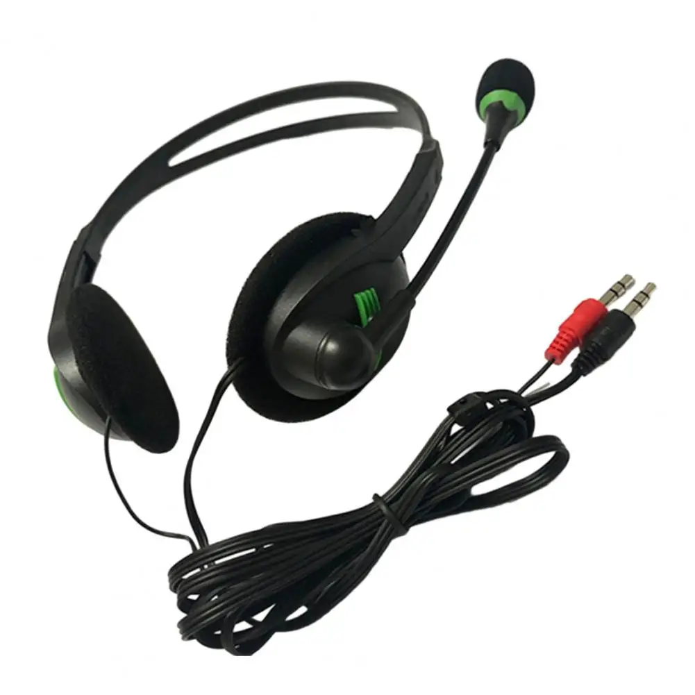 Dual Socket Wired Headset HD-compatible Mic Headset With Smart Wire Control Wired Headphone Noise-canceling Headset for PC