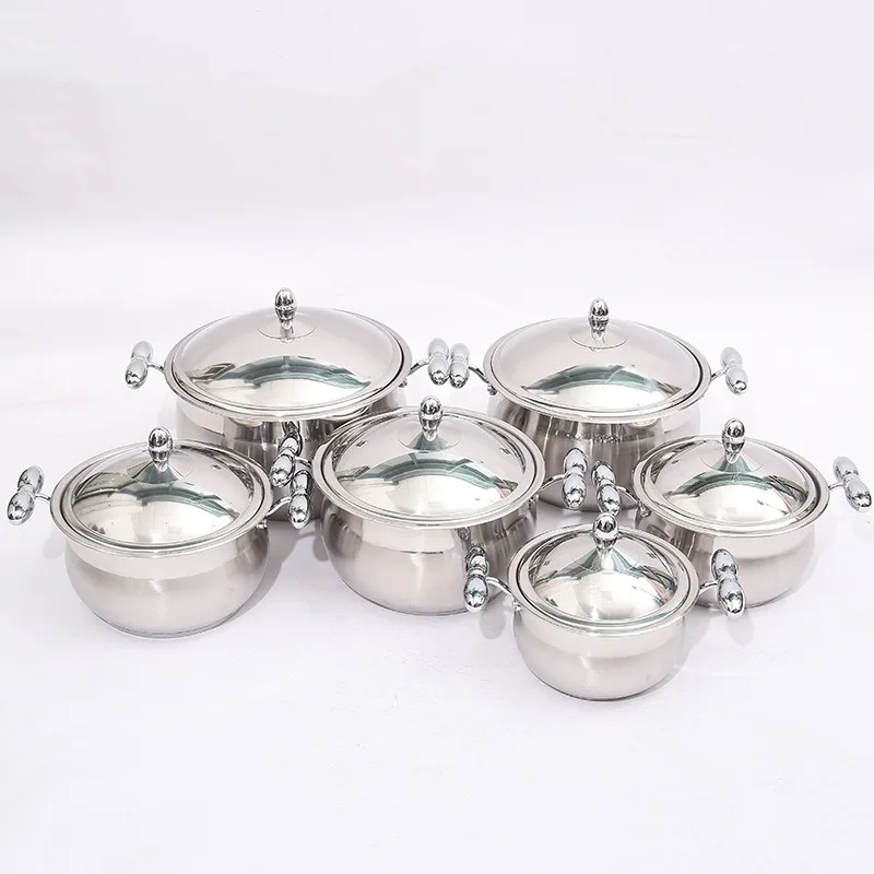 Stainless Steel Cookware Set with Thickened Encapsulated Bottom Soup Pot for Corporate Annual Meeting Premium Gift Export