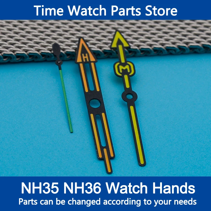 

12*12.5*12.5mm Luminous Watch Hands Watch Needles Fit NH35 NH36 Automatic Movement Watches Accessories