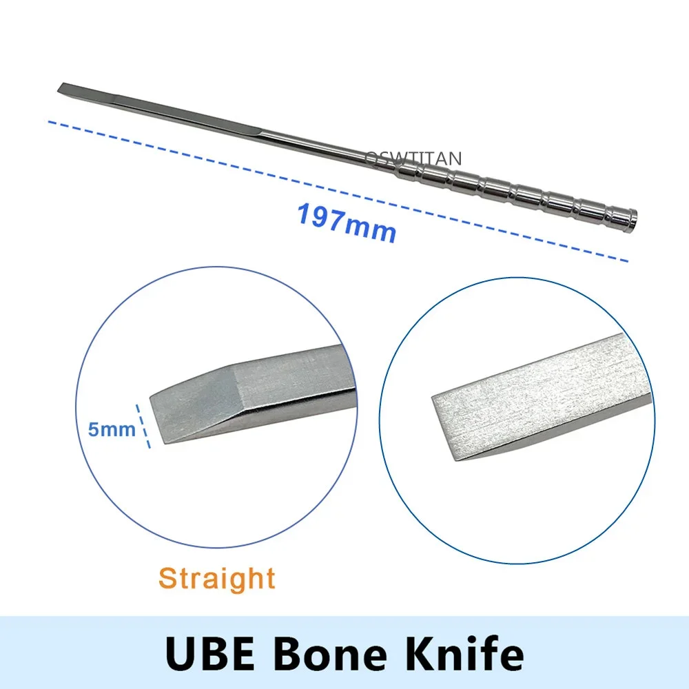 Stainless steel Bone chisel UBE bone knife Autoclavable Orthopedic Instrument Straight Curved