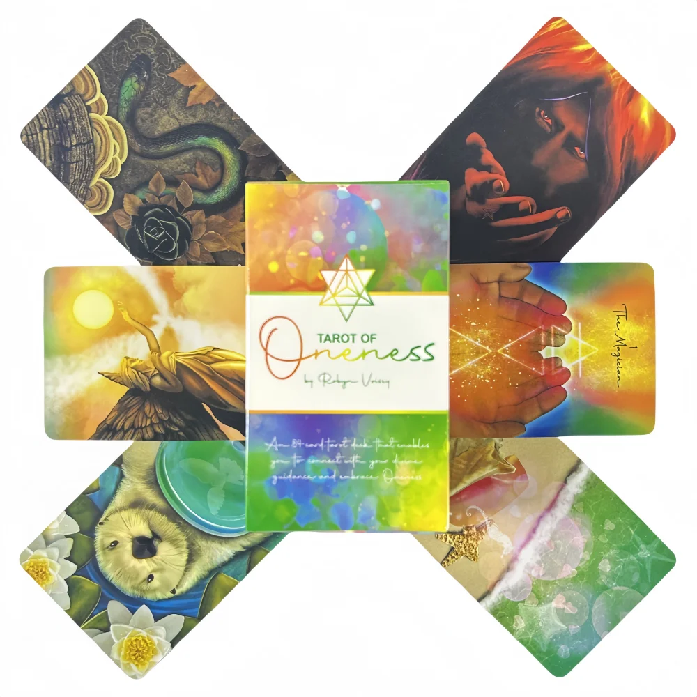 Tarot of Oneness Cards Ein 84-teiliges Deck hochwertiger Wahrsagekarten für Brettspiele, Partyunterhaltung und Spielkarten