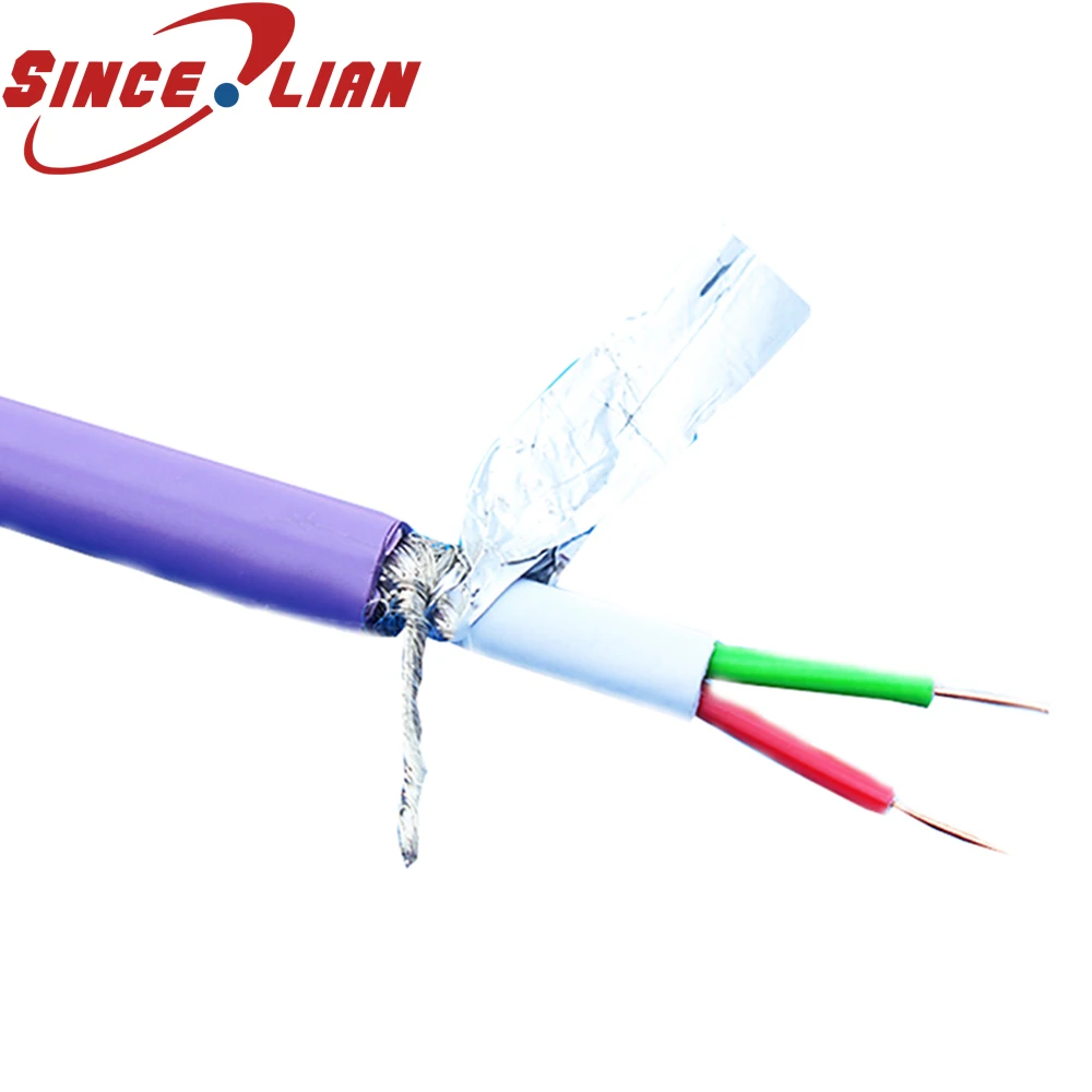 Dual shielded DP bus Wire 6XV1830-0EH10 compatible with Siemens Profibus purple Suitable Siemens Profibus-DP Communication cable