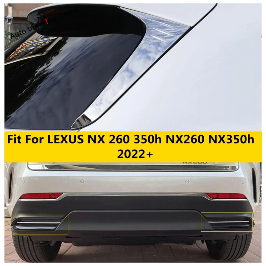 

Rear Bumper Molding Decor Strips Window Sequins Cover Trim Fit For LEXUS NX 260 350h NX260 NX350h 2022 2023 2024 Car Accessories