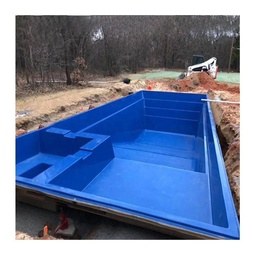 Piscina familiar de gran tamaño de fibra de vidrio personalizada para exteriores, diseño Jacuzzi, piscina interior de lujo prefabricada con carcasa de FRP