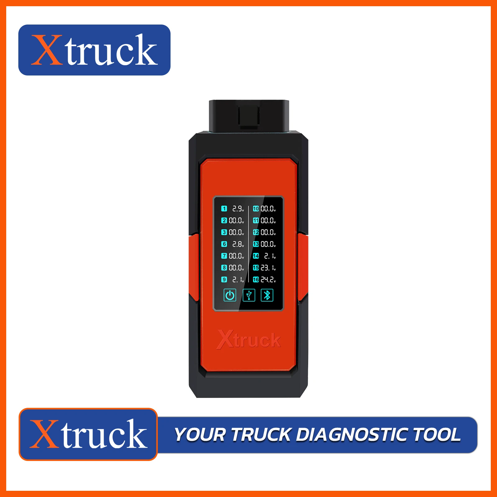 

Xtruck X005 Plus Heavy Duty OBD Scanner ECU Programmer Diagnostic Tool with 8 OBDII Test Modes Support FAWDE Sinotruck Diagnosis