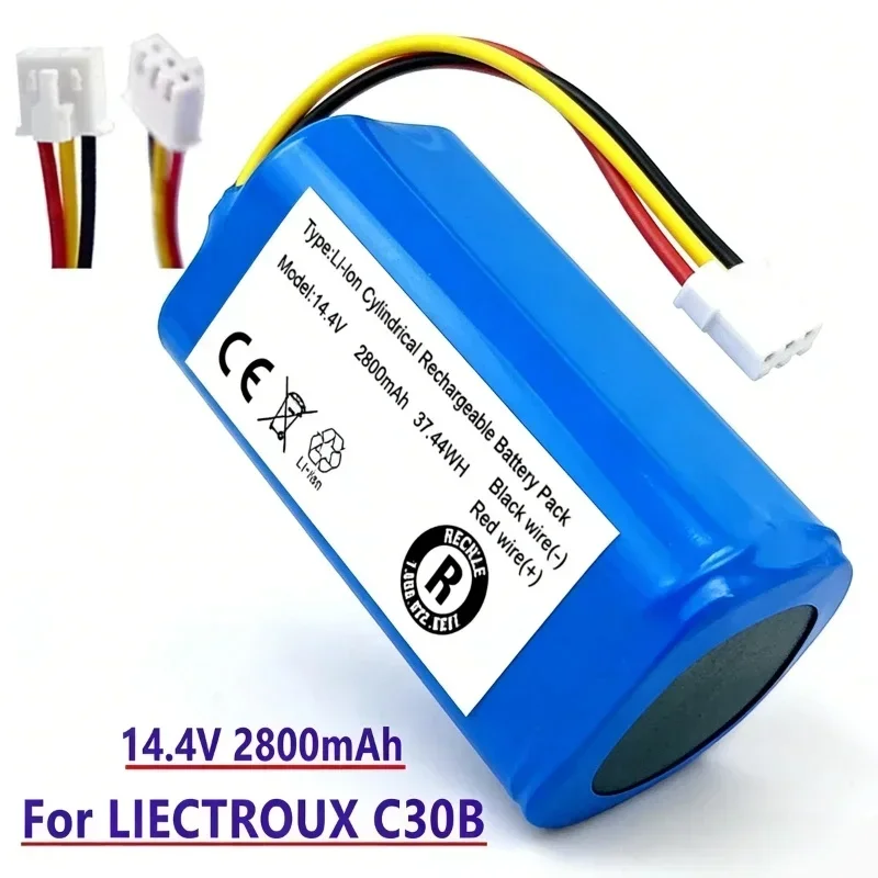 High Capacity 14.4V 2800mAh Lithium Battery for Lirctroux C30B Robot Vacuum Cleaner Perfect Replacement Home Cleaning Part