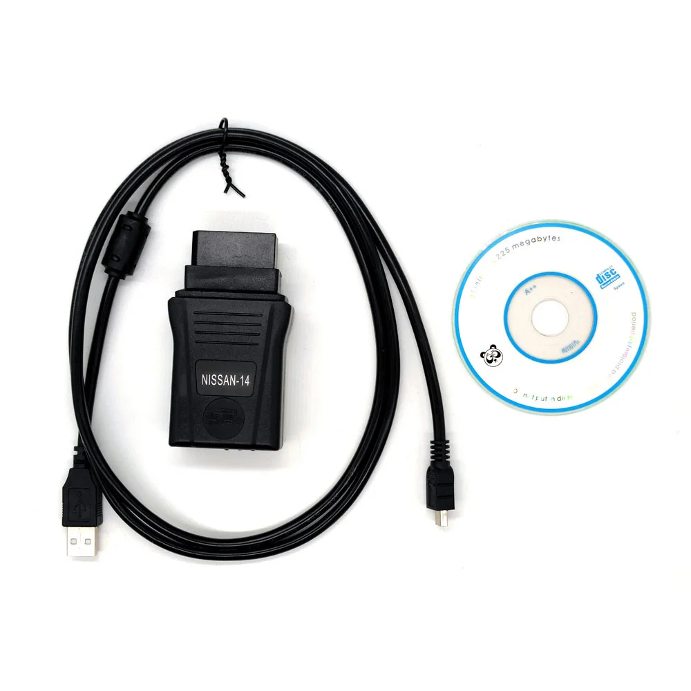 For Nissan Consultc14 Pin USB Interface OBDII Diagnostic Scanner OBD2 Cars Repair Tool 14Pin USB Cable Connector