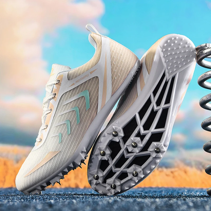 

Running Sprint Shoes Lightweight Training Athletic Sport Long Jump Track and Field Spikes Spiked Match Shoes Racing Sneakers