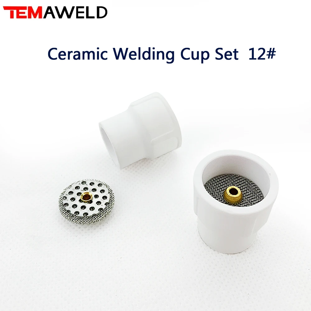 2Pcs  12# White Ceramic Nozzle Alumina Cup For WP9/20/17/18/26 Tig Welding Torch #10 Ceramic White TIG Welding Cup