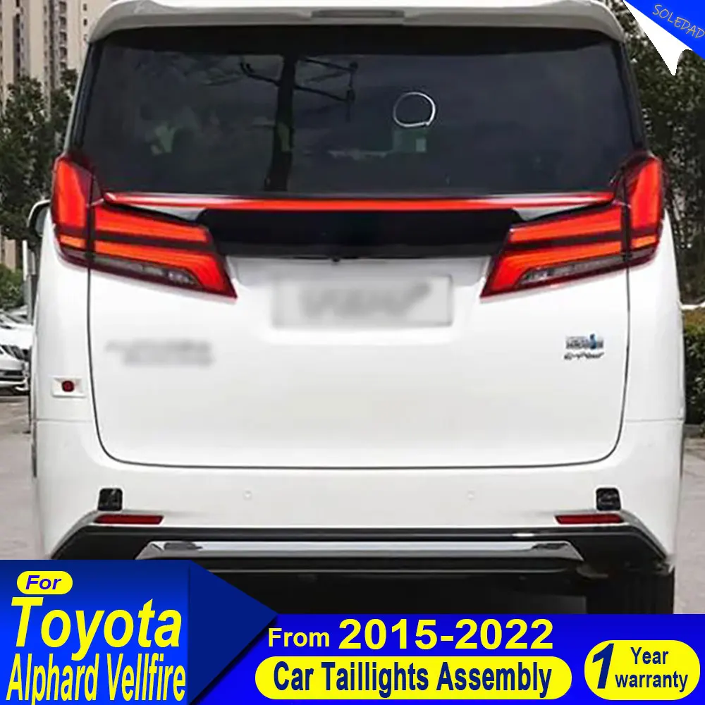 

Car LED Through Taillight Assembly 2015-2023 Brake Light Driving Lamp with Streaming Turn Signal Through for Toyota Alphard
