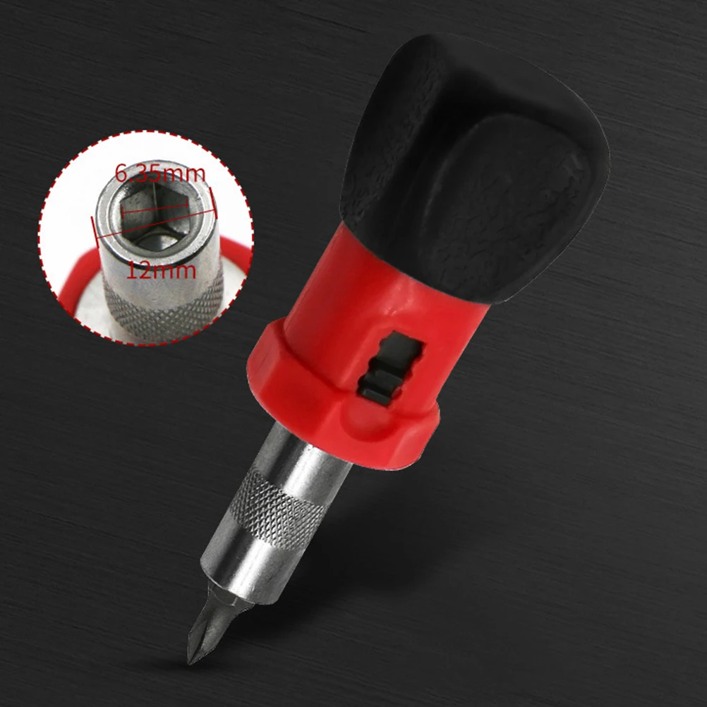 

2Pcs Hex Screwdriver Handle 6.35mm Cushioned Grip Bit Holder Adjustable Design Multi-Functional Electric Hand Drill Screwdriver