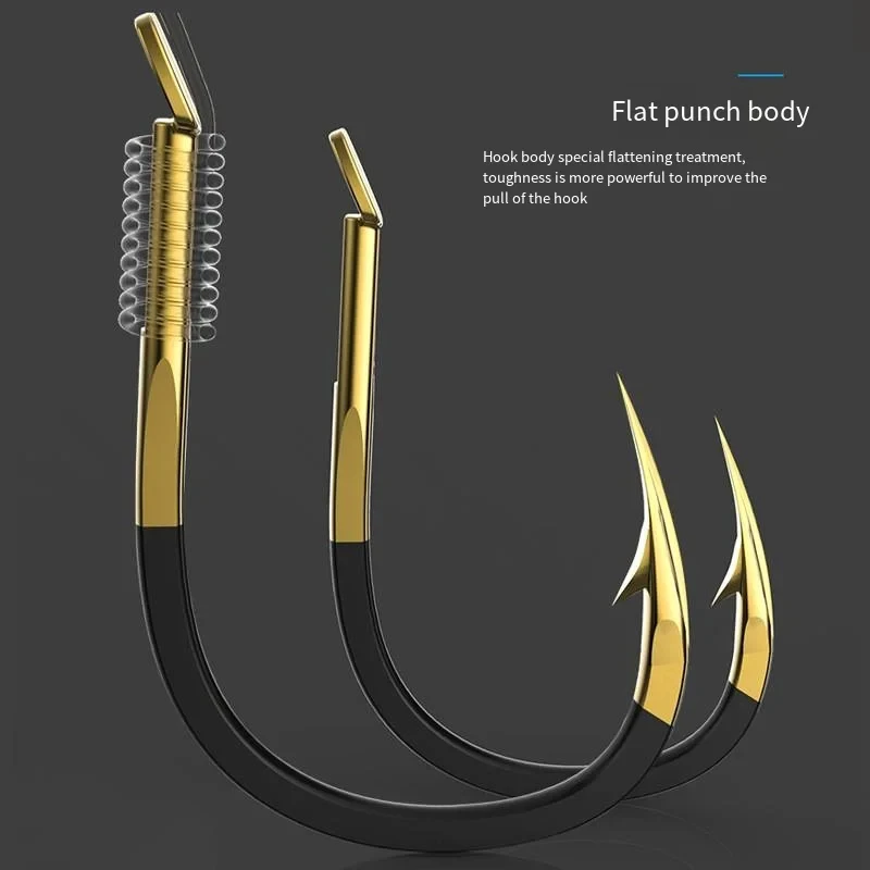 텅스텐 스틸 이중 그루브 두꺼운 하드 낚시 후크, 빠른 침투, 야외 낚시용 쉽게 빠지지 않는 후크