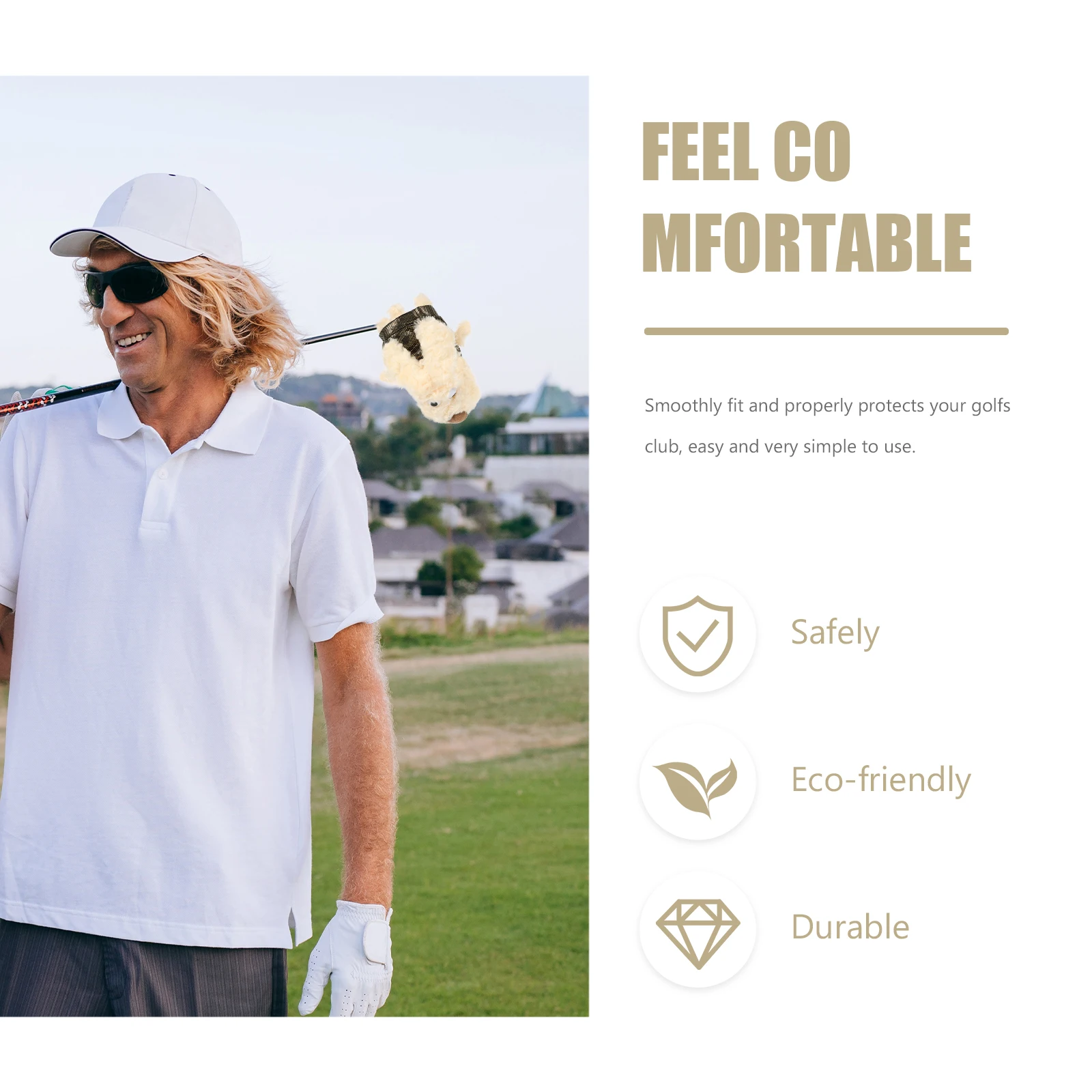 غطاء مضرب الجولف 3 غطاء رأس خشبي كم حامي نادي الجولف مستلزمات لعب الجولف تخفيض الاهتزاز خدمة طويلة