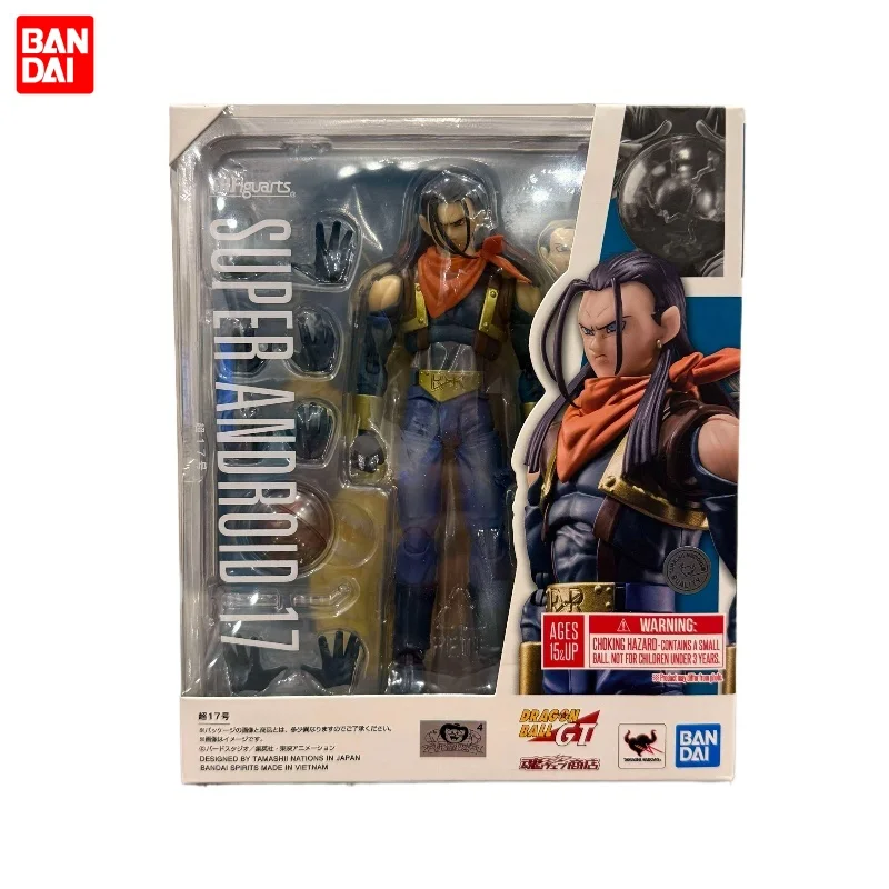 

Genuine Bandai SHF Dragon Ball GT Super 17 Android 17 Articulated Action Figure Toy Doll Gift Collectible in Stock