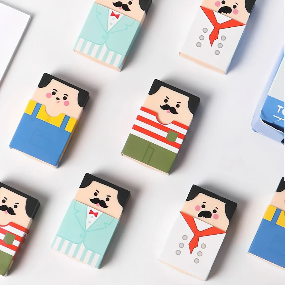 

1 шт. мультяшный ластик для лысых мужчин, новинка от пыли, корректирующая резинка для мытья карандашей, школьник, F7371