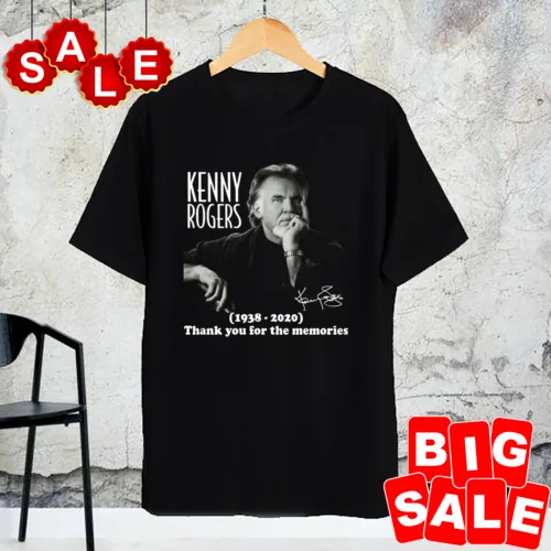 Kenny Rogers 1938-2020 Thank You For The Memories Black All size Shirt