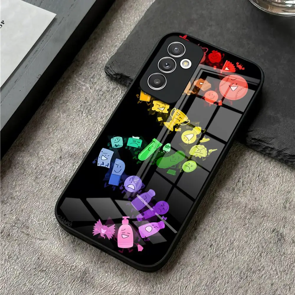 

Чехол для телефона Bfdi Poster Battle For Dream Island для Samsung S24 Ultra S23 S22 S20 Fe S21 Plus Galaxy A54 A34 A24 A53 Glass Cover