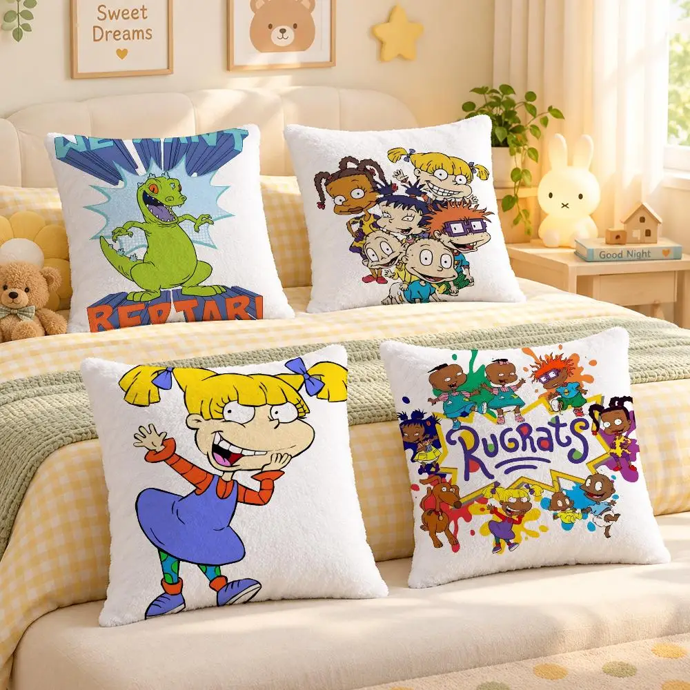 Cartoon Rugrats Y2k Retro Cushion Cover Personalized Soft Plush Pillow Living Room Home Sofa Bedroom Office Car Cushion