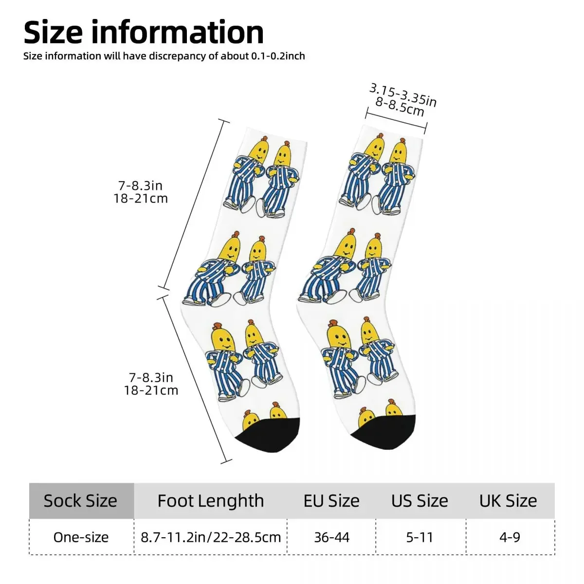 Bananen in Pyjamas beste Freund Socken Harajuku Schweiß absorbierende Strümpfe die ganze Saison lange Socken Zubehör Unisex Weihnachts geschenke