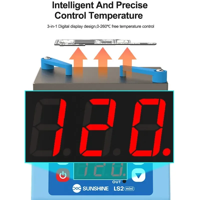 SUNSHINE LS2 MINI constant temperature mini heating table supports layering, lamination, glue removal and tinning tools