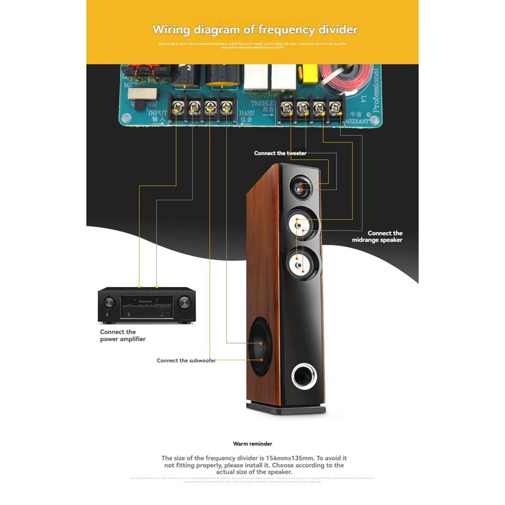 DT75BG 350W HiFi Speaker Frequency Divider Hi-Fi Audio Crossover Filter Distributior DIY Ktv Stage Speaker Filter