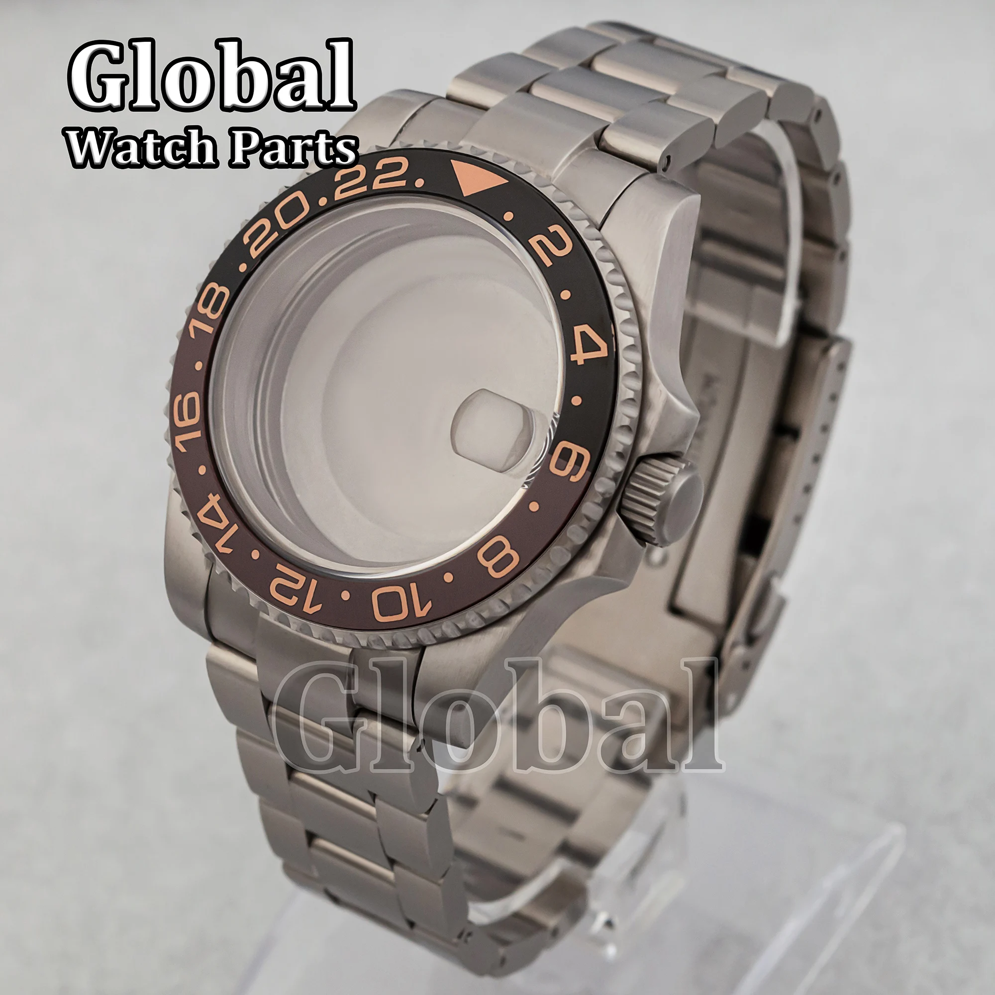 Titanium ETA2824 Case Strap for SUM GMT Modification Replacement Watch Parts 10ATM Waterproof Case Fit NH35/NH36 Movement