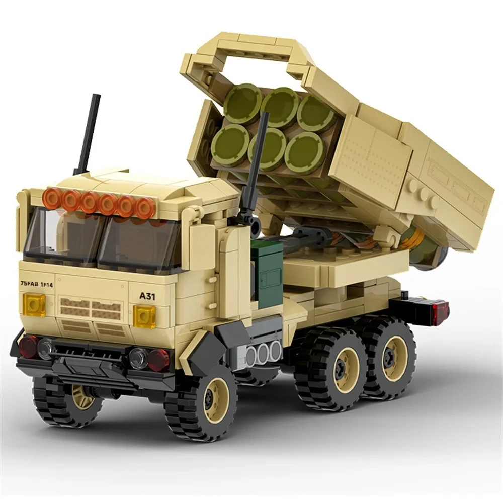 World War 2 WW2 Army Military Soldiers SAWT M142 High Mobility Artillery Rocket System Building Blocks Bricks Children\'S Toys