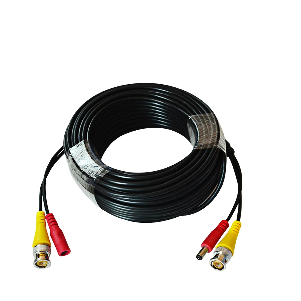 HKIXDISTE 65ft(20m) BNC Video Power Siamese Cable for Surveillance CCTV Camera Accessories DVR Kit