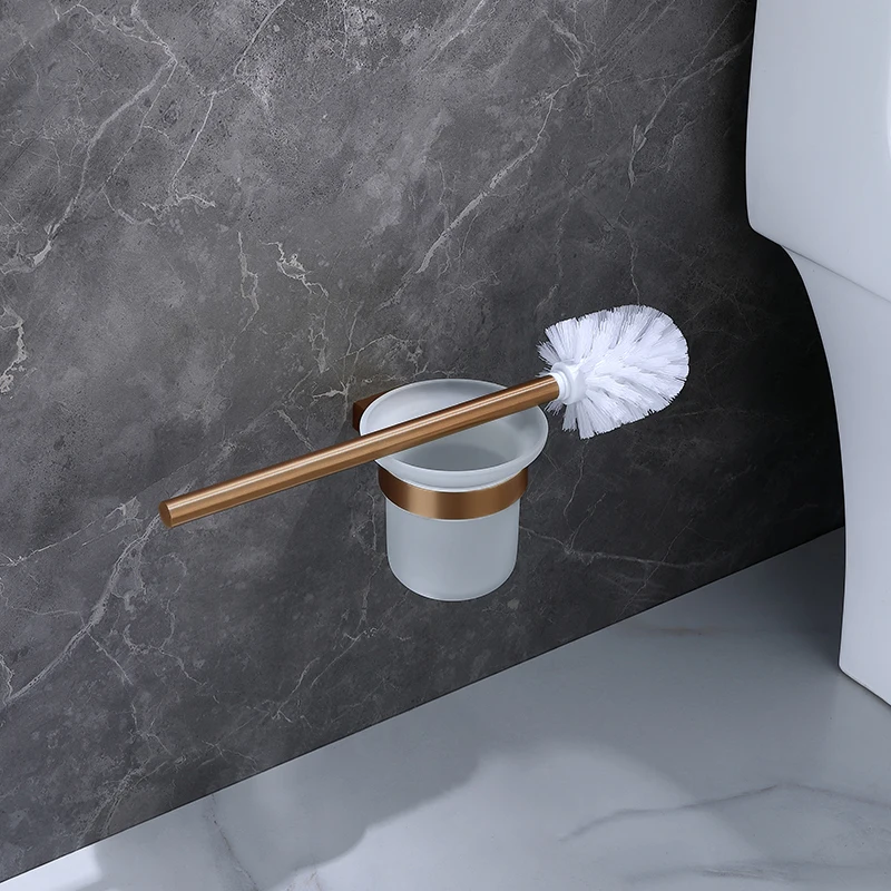 Brushed Rose Gold Bathroom Hardware 304 Stainless Steel Towel Rack Toilet Paper Holder Soap Holder Towel Bar Bath Accessories 6