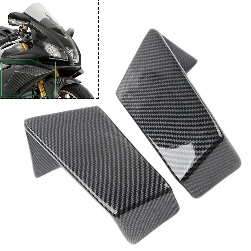 1 Pair Carbon Fiber Motorcycle Winglet Fixed Wing Air Deflectors Fairing For Aprilia RSV4 RF 2009-2021