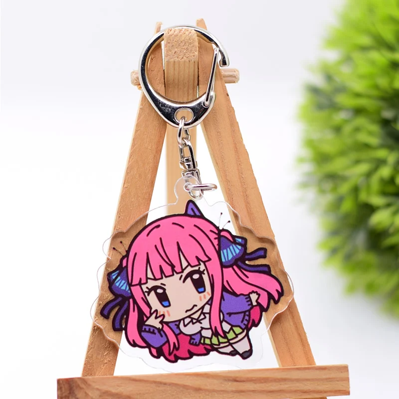 Cute Anime Keychain Arcylic Cartoon Figures Keyrings  Accessories Kids Gift