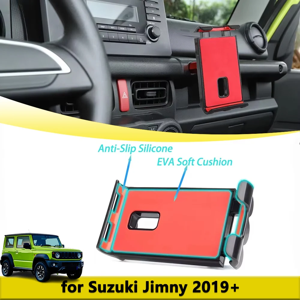 

Phone Holder Tablet Mount Bracket GPS Stand for Suzuki Jimny 2019-2024 Console Multi Functional Car Holder Interior Accessories