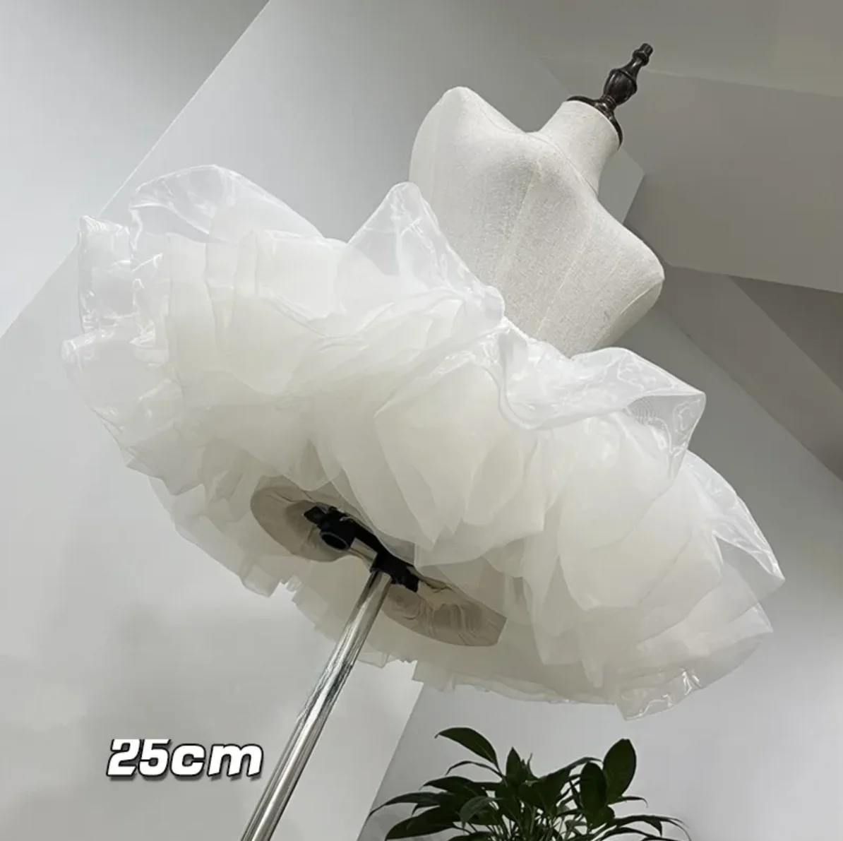 Fashionable Black Four Layers Puffy Petticoat Women's Mesh Skirt Party Performance Skirt image 3