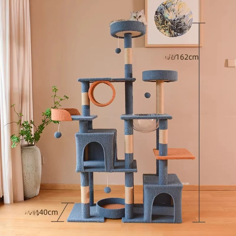 

Accessories Scrapers Cat Tower House Towers Castle Wooden Cat Tower Tree Post Things Goods Rope Rascador De Gatos Pet Supplies